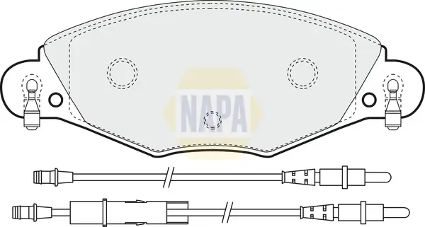 Bremsbelagsatz, Scheibenbremse Vorderachse NAPA NBP1432