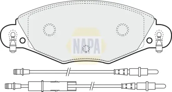 Bremsbelagsatz, Scheibenbremse Vorderachse NAPA NBP1432 Bild Bremsbelagsatz, Scheibenbremse Vorderachse NAPA NBP1432