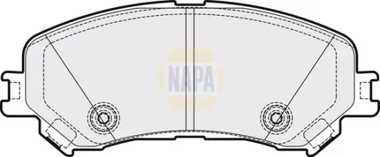 Bremsbelagsatz, Scheibenbremse Vorderachse NAPA NBP1435 Bild Bremsbelagsatz, Scheibenbremse Vorderachse NAPA NBP1435