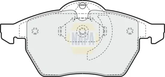 Bremsbelagsatz, Scheibenbremse Vorderachse NAPA NBP1466 Bild Bremsbelagsatz, Scheibenbremse Vorderachse NAPA NBP1466