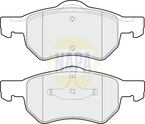 Bremsbelagsatz, Scheibenbremse Vorderachse NAPA NBP1471 Bild Bremsbelagsatz, Scheibenbremse Vorderachse NAPA NBP1471