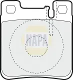 Bremsbelagsatz, Scheibenbremse Hinterachse NAPA NBP1482
