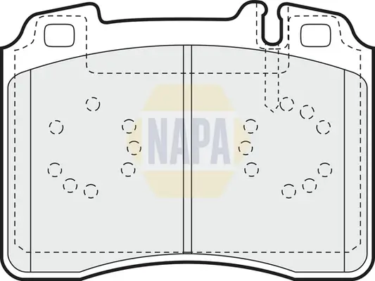 Bremsbelagsatz, Scheibenbremse Vorderachse NAPA NBP1483 Bild Bremsbelagsatz, Scheibenbremse Vorderachse NAPA NBP1483