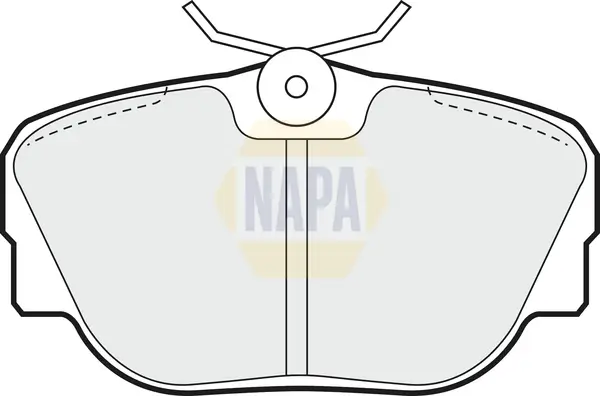 Bremsbelagsatz, Scheibenbremse Vorderachse NAPA NBP1489