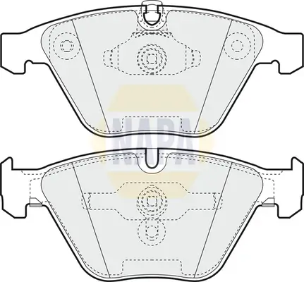 Bremsbelagsatz, Scheibenbremse Vorderachse NAPA NBP1565