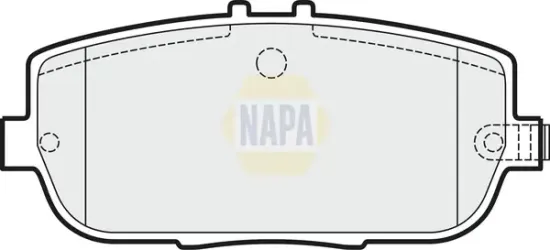 Bremsbelagsatz, Scheibenbremse Hinterachse NAPA NBP1581 Bild Bremsbelagsatz, Scheibenbremse Hinterachse NAPA NBP1581