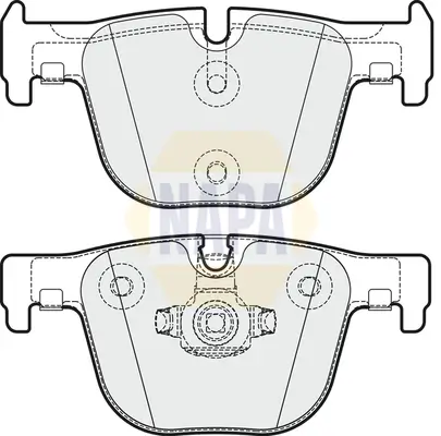 Bremsbelagsatz, Scheibenbremse Hinterachse NAPA NBP1606