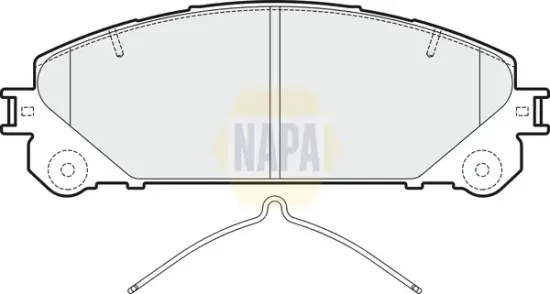 Bremsbelagsatz, Scheibenbremse Vorderachse NAPA NBP1659 Bild Bremsbelagsatz, Scheibenbremse Vorderachse NAPA NBP1659