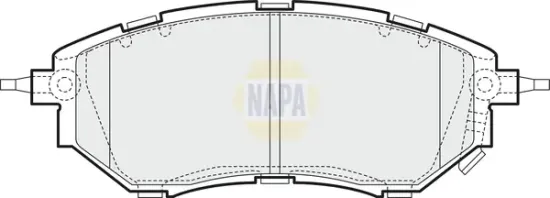 Bremsbelagsatz, Scheibenbremse Vorderachse NAPA NBP1744 Bild Bremsbelagsatz, Scheibenbremse Vorderachse NAPA NBP1744