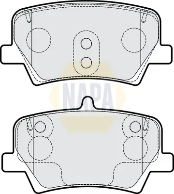 Bremsbelagsatz, Scheibenbremse Hinterachse NAPA NBP1801 Bild Bremsbelagsatz, Scheibenbremse Hinterachse NAPA NBP1801
