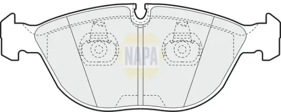 Bremsbelagsatz, Scheibenbremse Vorderachse NAPA NBP1822 Bild Bremsbelagsatz, Scheibenbremse Vorderachse NAPA NBP1822