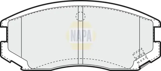 Bremsbelagsatz, Scheibenbremse Vorderachse NAPA NBP1853 Bild Bremsbelagsatz, Scheibenbremse Vorderachse NAPA NBP1853