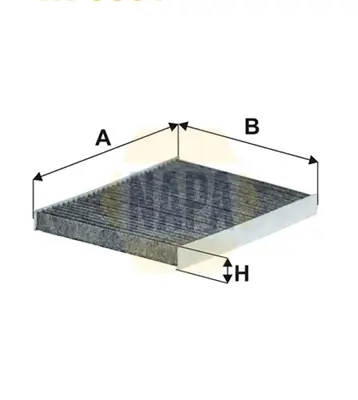 Filter, Innenraumluft NAPA NFC4150 Bild Filter, Innenraumluft NAPA NFC4150