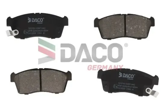 Bremsbelagsatz, Scheibenbremse Vorderachse DACO Germany 320703 Bild Bremsbelagsatz, Scheibenbremse Vorderachse DACO Germany 320703