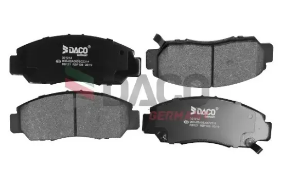 Bremsbelagsatz, Scheibenbremse Vorderachse DACO Germany 321214 Bild Bremsbelagsatz, Scheibenbremse Vorderachse DACO Germany 321214