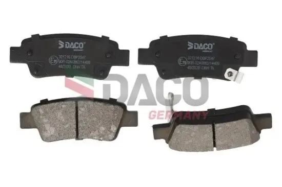 Bremsbelagsatz, Scheibenbremse Hinterachse DACO Germany 321216 Bild Bremsbelagsatz, Scheibenbremse Hinterachse DACO Germany 321216