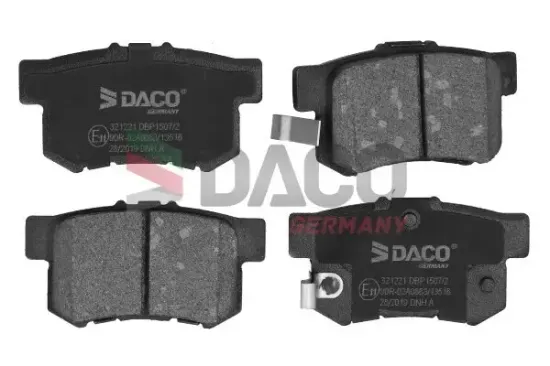 Bremsbelagsatz, Scheibenbremse Hinterachse DACO Germany 321221 Bild Bremsbelagsatz, Scheibenbremse Hinterachse DACO Germany 321221