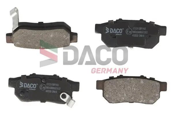Bremsbelagsatz, Scheibenbremse Hinterachse DACO Germany 321231