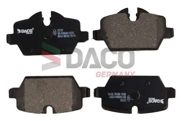 Bremsbelagsatz, Scheibenbremse Hinterachse DACO Germany 321530