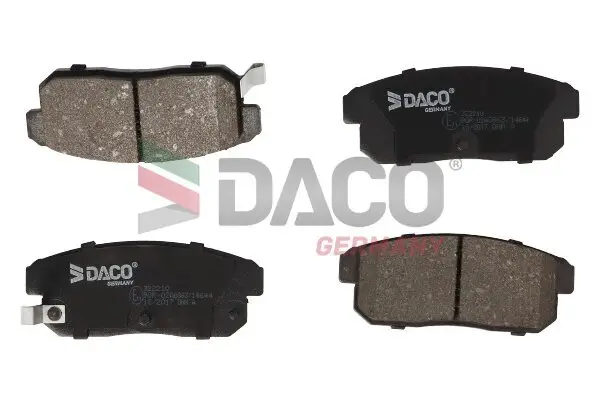 Bremsbelagsatz, Scheibenbremse Hinterachse DACO Germany 322210
