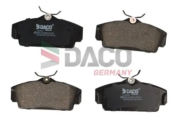 Bremsbelagsatz, Scheibenbremse Vorderachse DACO Germany 322254