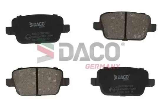 Bremsbelagsatz, Scheibenbremse Hinterachse DACO Germany 322572 Bild Bremsbelagsatz, Scheibenbremse Hinterachse DACO Germany 322572