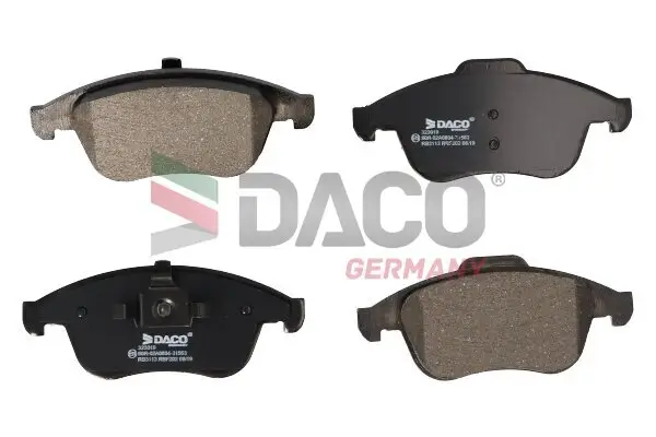 Bremsbelagsatz, Scheibenbremse Vorderachse DACO Germany 323019