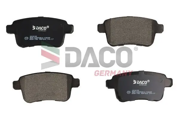 Bremsbelagsatz, Scheibenbremse Hinterachse DACO Germany 323025
