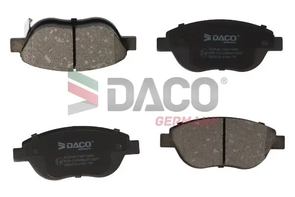 Bremsbelagsatz, Scheibenbremse Vorderachse DACO Germany 323646
