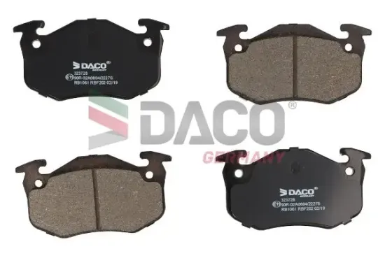 Bremsbelagsatz, Scheibenbremse DACO Germany 323728 Bild Bremsbelagsatz, Scheibenbremse DACO Germany 323728