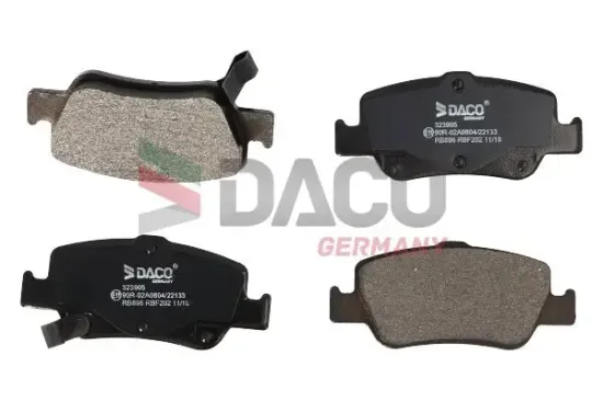 Bremsbelagsatz, Scheibenbremse Hinterachse DACO Germany 323905 Bild Bremsbelagsatz, Scheibenbremse Hinterachse DACO Germany 323905