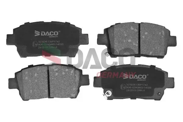 Bremsbelagsatz, Scheibenbremse Vorderachse DACO Germany 323936