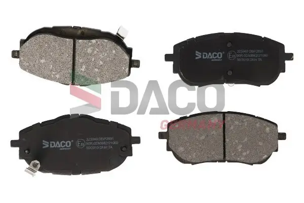 Bremsbelagsatz, Scheibenbremse Vorderachse DACO Germany 323940