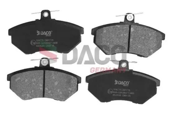 Bremsbelagsatz, Scheibenbremse Vorderachse DACO Germany 324725 Bild Bremsbelagsatz, Scheibenbremse Vorderachse DACO Germany 324725