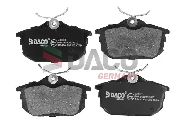 Bremsbelagsatz, Scheibenbremse Hinterachse DACO Germany 324815