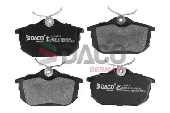 Bremsbelagsatz, Scheibenbremse Hinterachse DACO Germany 324815 Bild Bremsbelagsatz, Scheibenbremse Hinterachse DACO Germany 324815