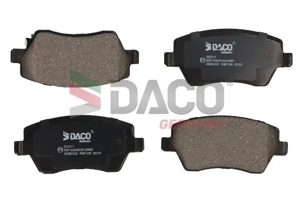 Bremsbelagsatz, Scheibenbremse DACO Germany 325217