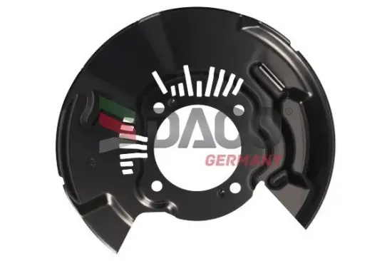 Spritzblech, Bremsscheibe Vorderachse links DACO Germany 613930 Bild Spritzblech, Bremsscheibe Vorderachse links DACO Germany 613930