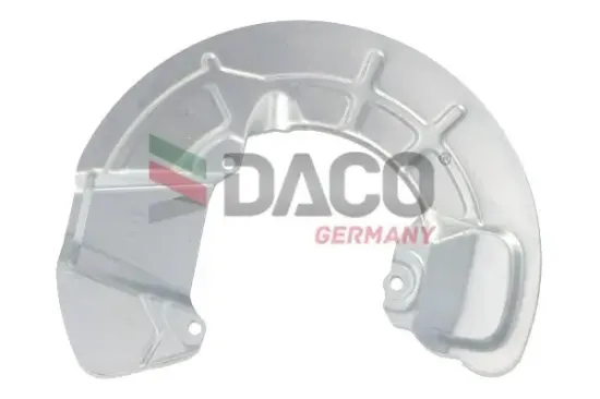 Spritzblech, Bremsscheibe Vorderachse links DACO Germany 614104 Bild Spritzblech, Bremsscheibe Vorderachse links DACO Germany 614104