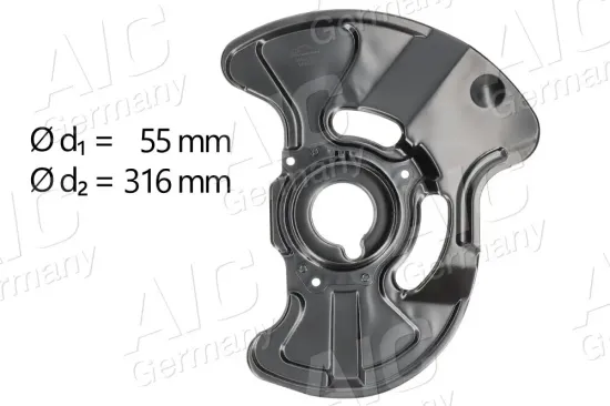 Spritzblech, Bremsscheibe Vorderachse links AIC 55192 Bild Spritzblech, Bremsscheibe Vorderachse links AIC 55192