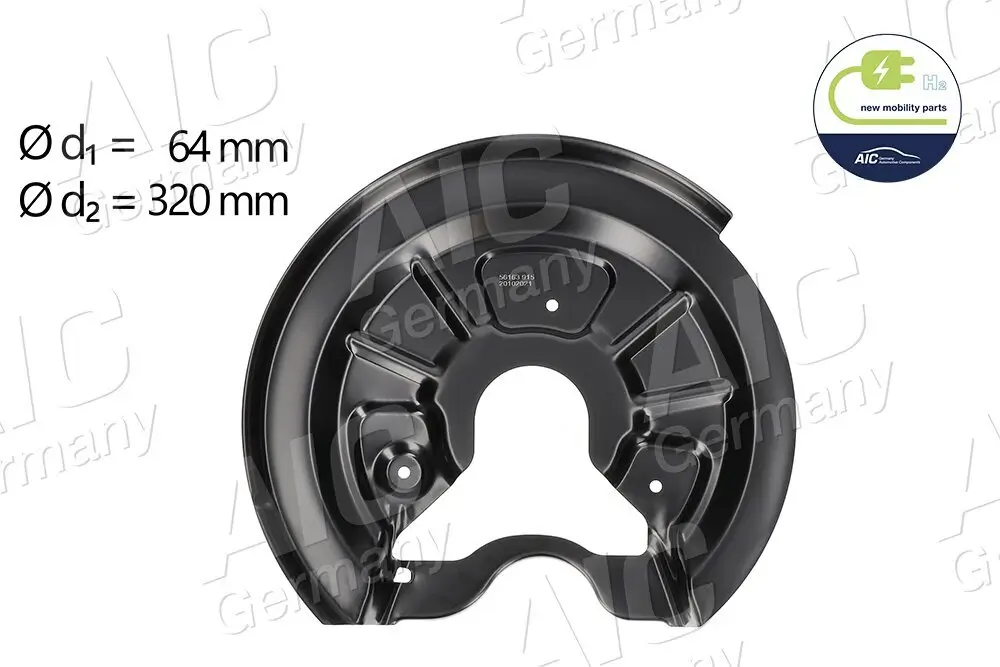 Spritzblech, Bremsscheibe Hinterachse links AIC 56163