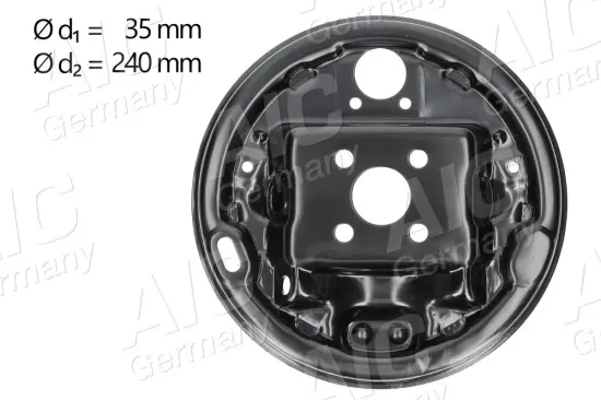 Abdeckblech, Bremstrommel Hinterachse rechts AIC 56387 Bild Abdeckblech, Bremstrommel Hinterachse rechts AIC 56387