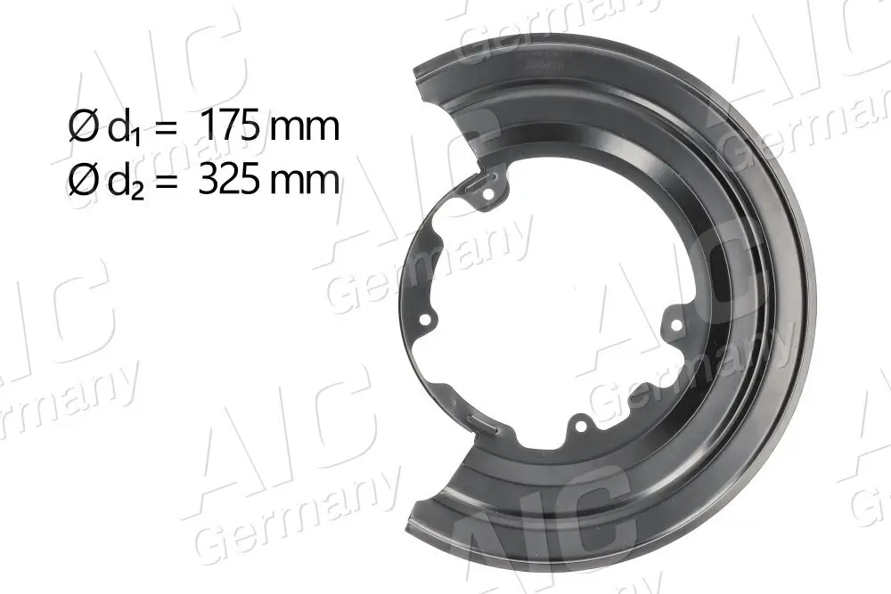 Spritzblech, Bremsscheibe Hinterachse links AIC 57487