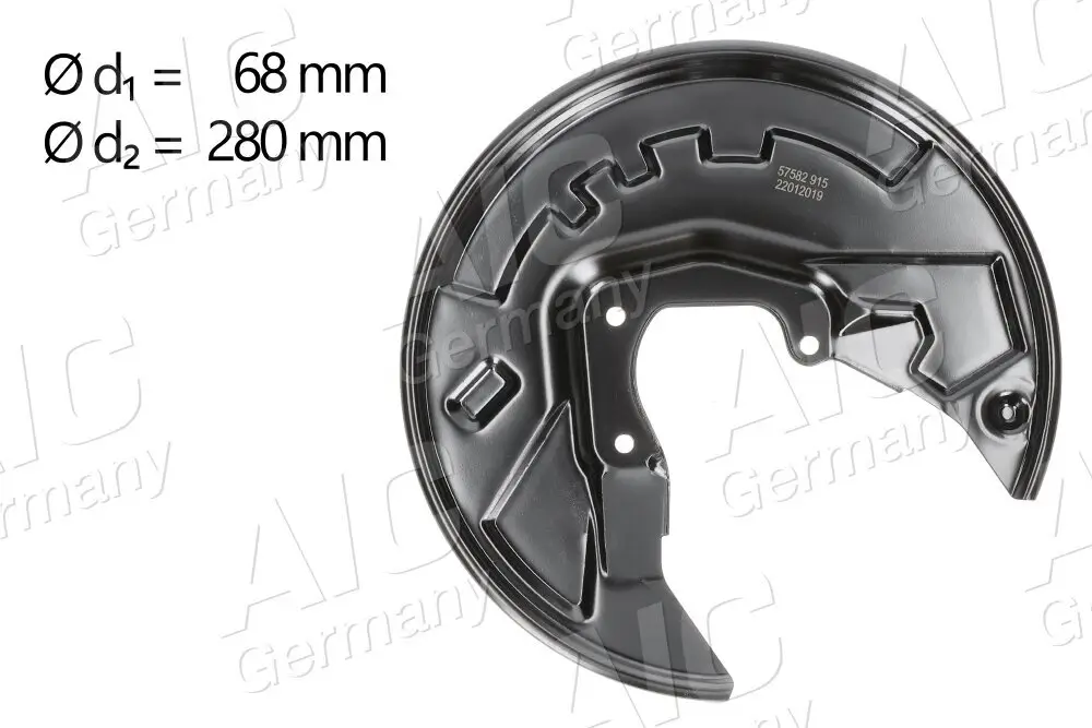 Spritzblech, Bremsscheibe Hinterachse rechts AIC 57582