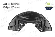 Spritzblech, Bremsscheibe Vorderachse links Vorderachse rechts AIC 57605