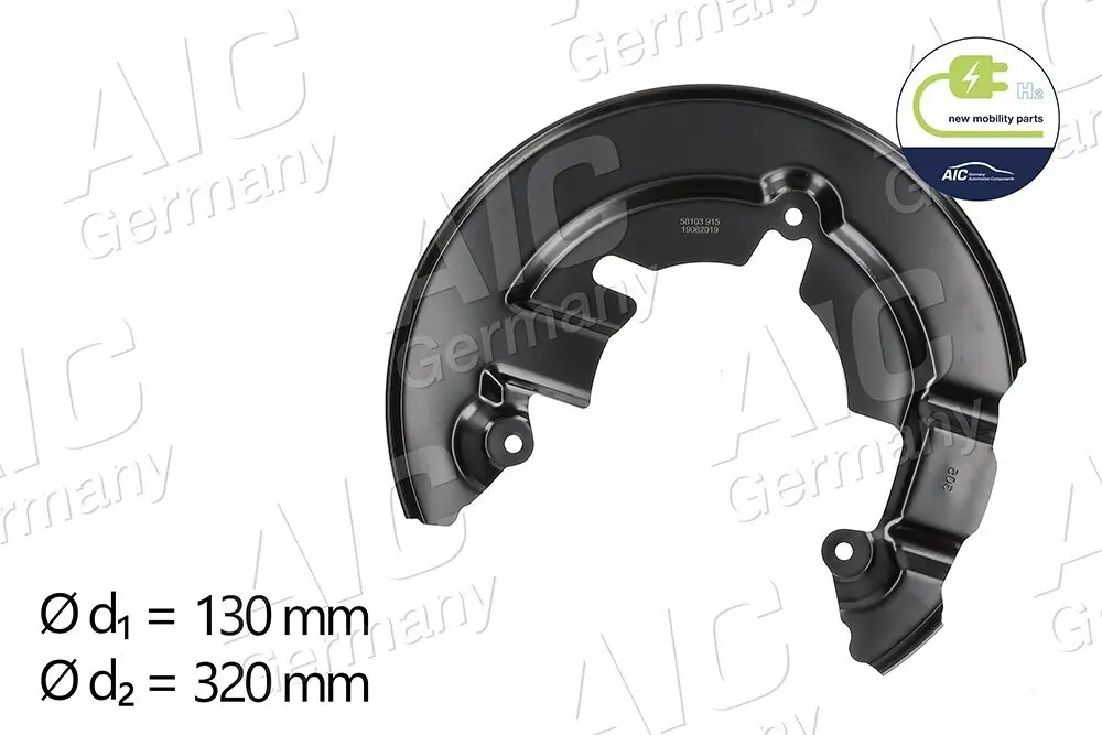 Spritzblech, Bremsscheibe Vorderachse links AIC 58103