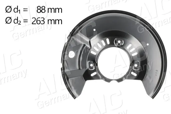 Spritzblech, Bremsscheibe Vorderachse links AIC 58276 Bild Spritzblech, Bremsscheibe Vorderachse links AIC 58276