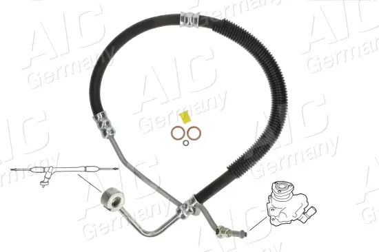 Hydraulikschlauch, Lenkung von Hydraulikpumpe nach Lenkgetriebe AIC 58592 Bild Hydraulikschlauch, Lenkung von Hydraulikpumpe nach Lenkgetriebe AIC 58592