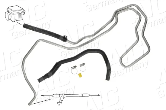 Hydraulikschlauch, Lenkung von Lenkgetriebe nach Ausgleichsbehälter AIC 58696 Bild Hydraulikschlauch, Lenkung von Lenkgetriebe nach Ausgleichsbehälter AIC 58696