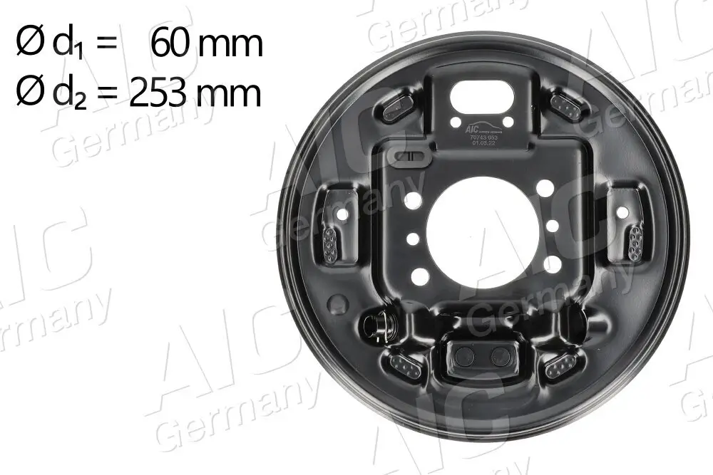 Abdeckblech, Bremstrommel Hinterachse rechts AIC 70743
